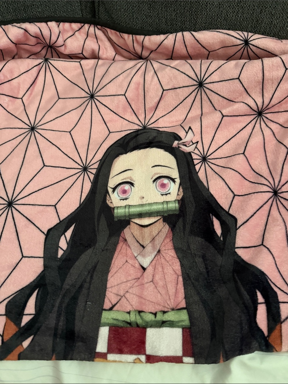 Nezuko Kamado Pink Anime Throw Blanket